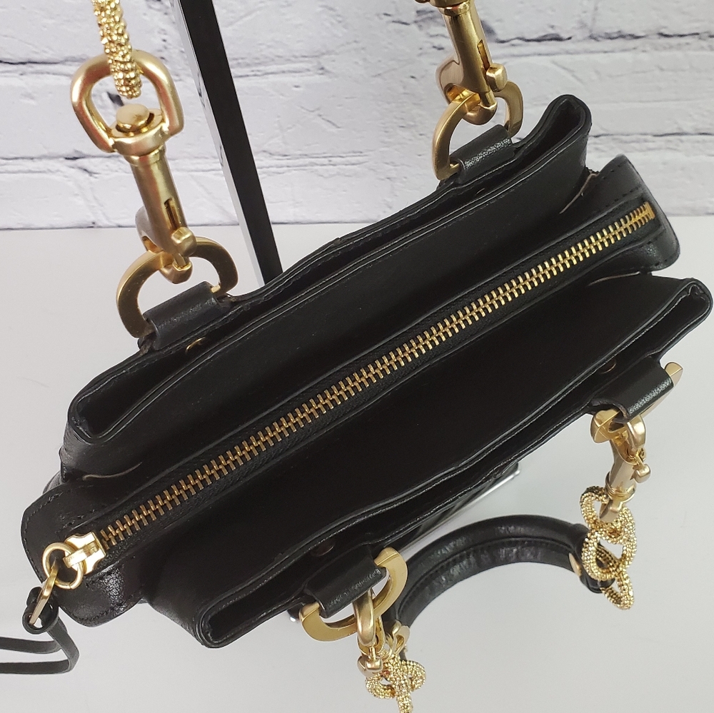 ALEXIS HUDSON Black & Gold Chain Shoulder Bag … - Picture 10 of 15